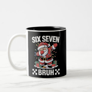 67 Six Seven Burh Rolig Jul 6 7 Meme Två-Tonad Mugg