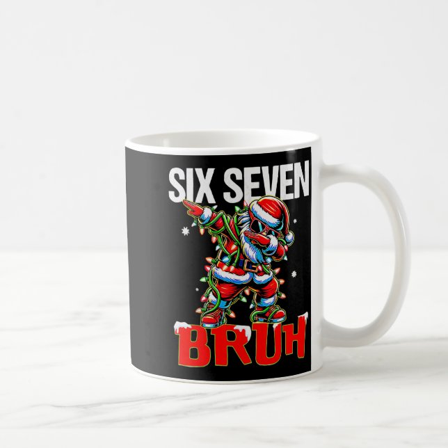 67 Six Seven Burh Santa jul 6 7 Meme Män Kvinnor Kaffemugg (Höger)