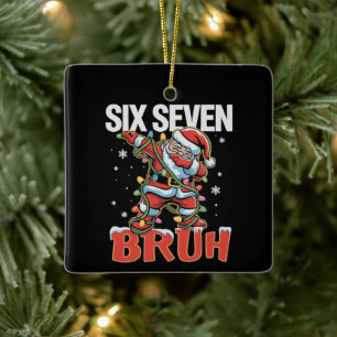 67 Six Seven Burh Tomte Dab Jul 6 7 Meme Julgransprydnad Keramik