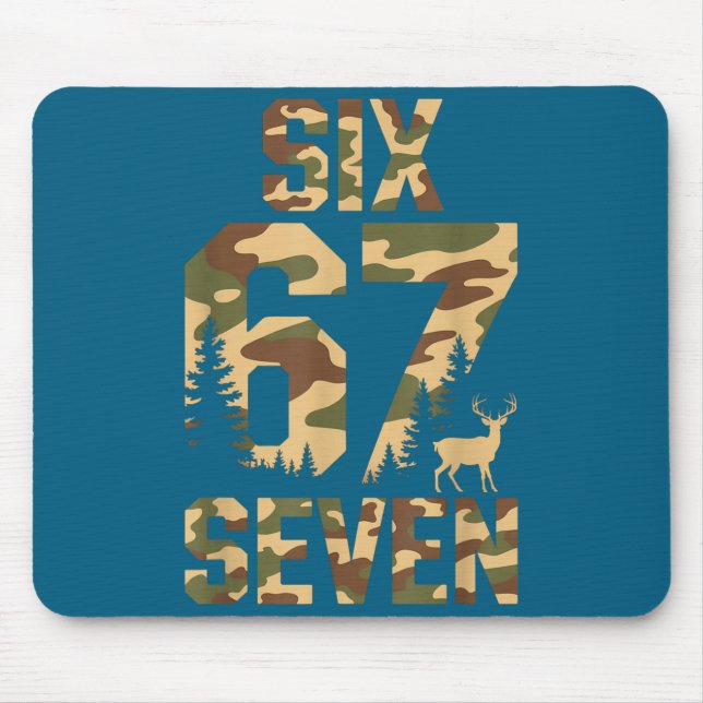 67 Six Seven Camo Deer Buck Meme Funny Hunting Out Musmatta (Framsidan)