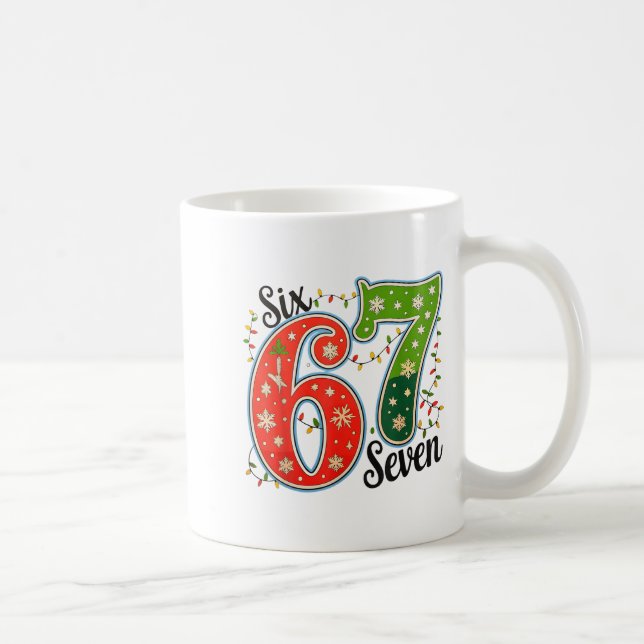 67 Six Seven Christmas Funny Meme 67 Couples Chris Kaffemugg (Höger)
