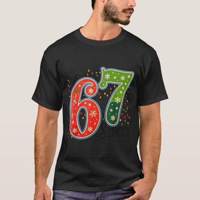 67 Six Seven Christmas Funny Meme 67 Couples Chris T Shirt (Framsida)