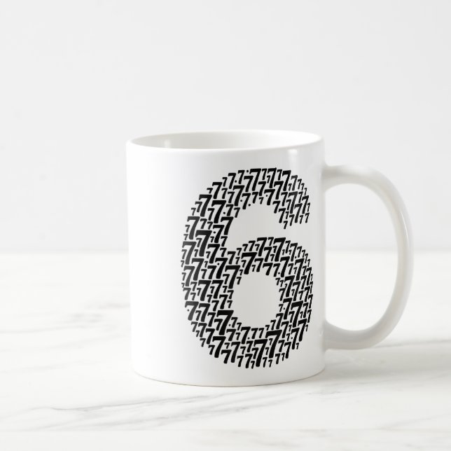 67 Six Seven Cool Matchande 6 Och 7 Design Rollig  Kaffemugg (Höger)