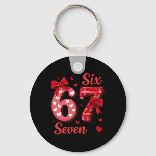 67 Six Seven Coquette Bow Flickor Barn Valentines Nyckelring