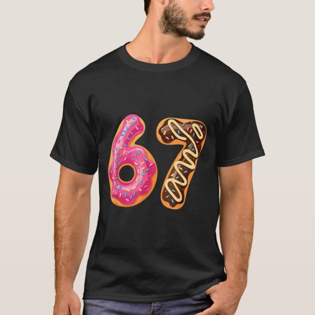 67 Six Seven Donut Meme Funny Sweet Sprinkles  T Shirt (Framsida)