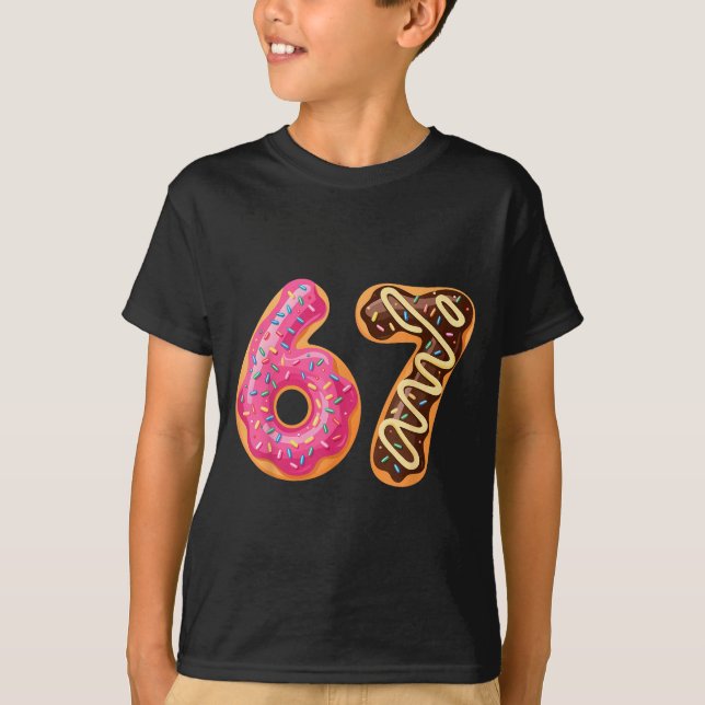 67 Six Seven Donut Meme Funny Sweet Sprinkles  T Shirt (Framsida)