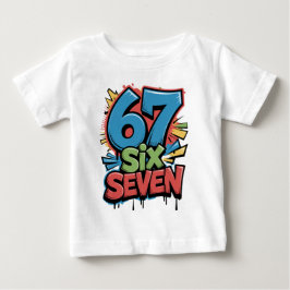 67 Six Seven Färgglada Pop Art Grafisk T-shirt för