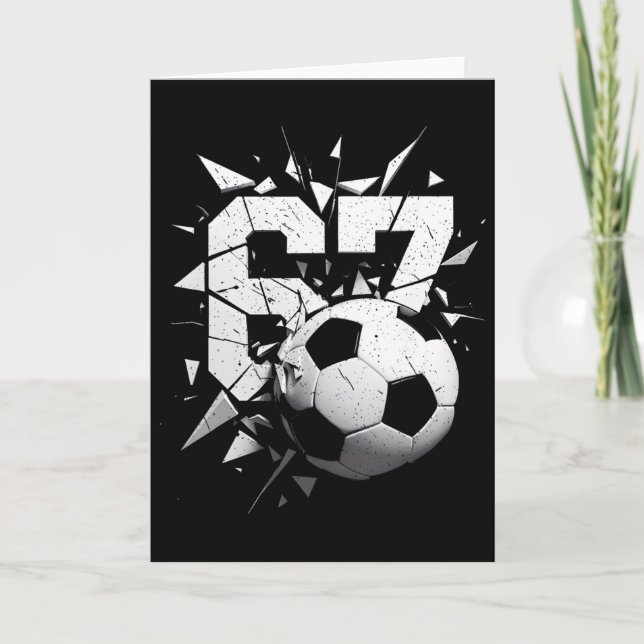 67 Six Seven Fotboll Gen Alpha Brainrot Meme  Kort (Framsida)