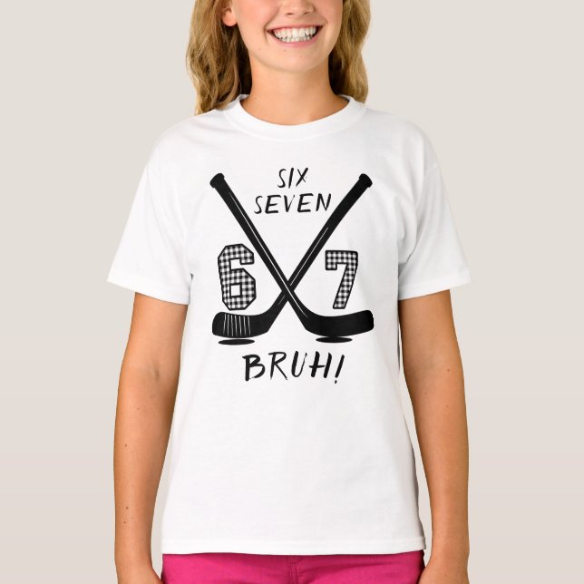 67 Six Seven Funny Meme Brain Rot Meme T Shirt (Framsida)