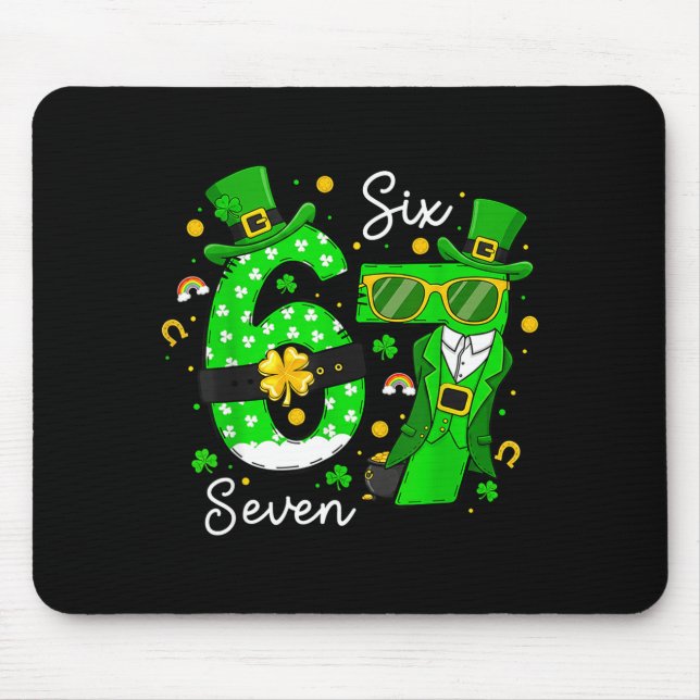 67 Six Seven Funny St Patricks Day Leprechaun 6 7  Musmatta (Framsidan)