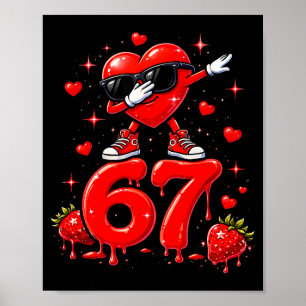 67 Six Seven Glasskrem Meme Roligt Alla Hjärtans D Poster