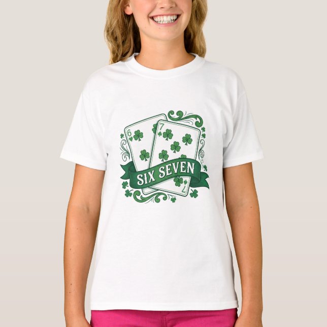 67 Six Seven Green St. Patrick's Day T Shirt (Framsida)