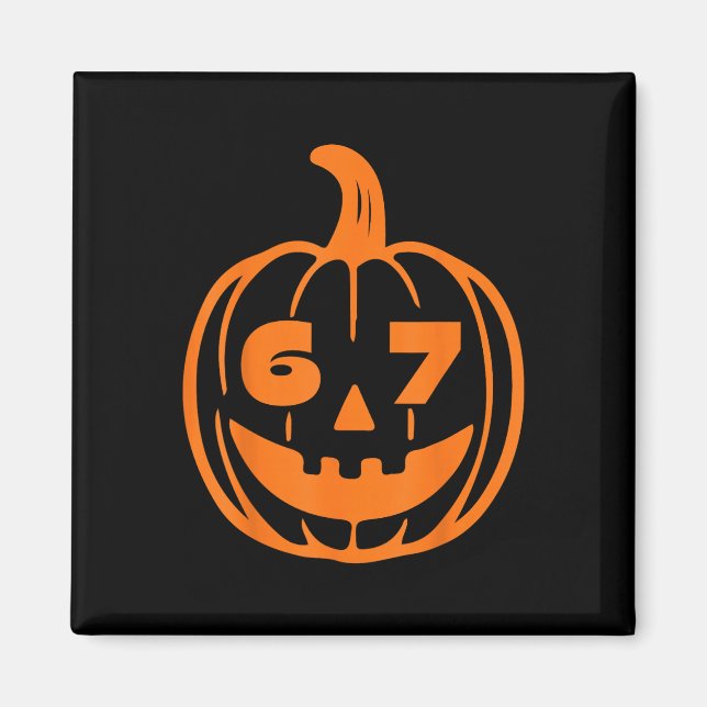 67 Six Seven Halloween-kostym för studenter lärare Magnet (Framsidan)