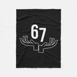 67 Six Seven Handgest Meme Fleecefilt