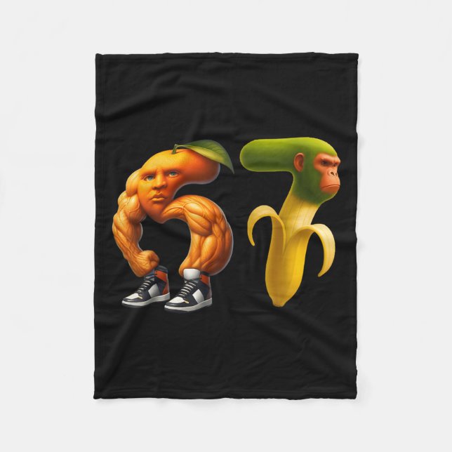 67 Six Seven Italian Brainrot Meme Couple Matching Fleecefilt (Framsidan)
