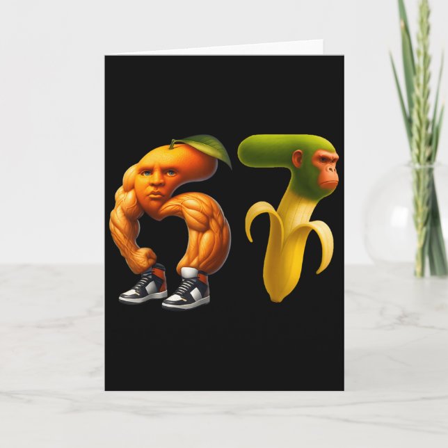 67 Six Seven Italienska Brainrot Meme Par Matchand Kort (Framsida)
