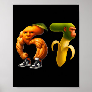 67 Six Seven Italienska Brainrot Meme Par Matchand Poster