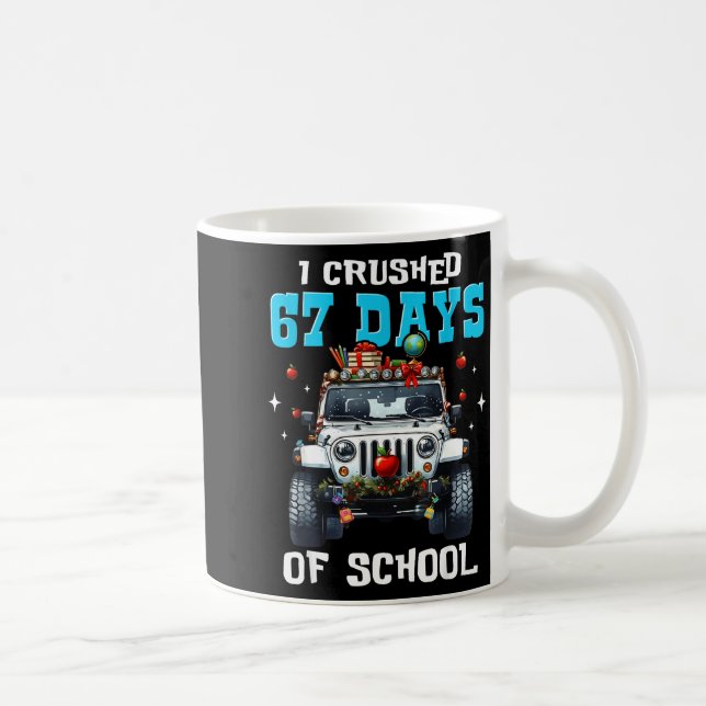 67 Six Seven jag krossar 67 skoldagar rolig meme  Kaffemugg (Höger)
