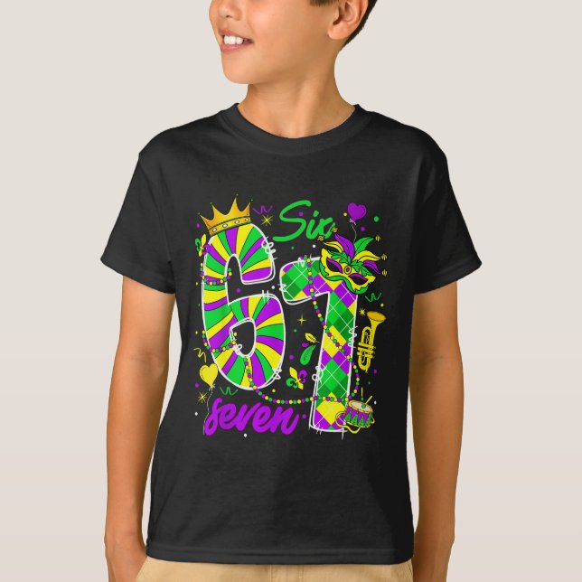 67 Six Seven Mardi Gras Carnival New Orleans Fleur T Shirt (Framsida)