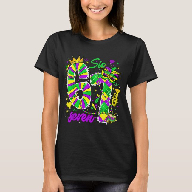 67 Six Seven Mardi Gras Carnival New Orleans Fleur T Shirt (Framsida)