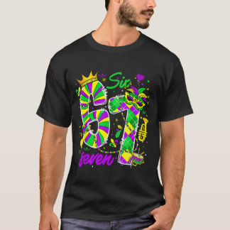 67 Six Seven Mardi Gras Carnival New Orleans Fleur T Shirt