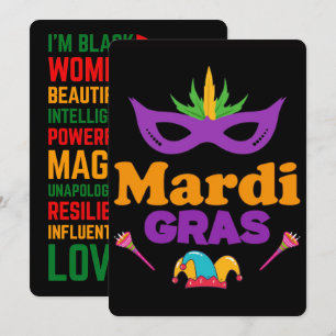 67 Six Seven Mardi-Gras Svart historia 2026 Julkort