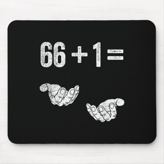 67 Six Seven Math Matematik Hjärnrot Ekvation Bi Musmatta (Framsidan)