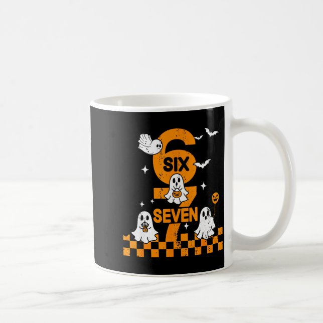 67 Six Seven Meme 6 7 Couple Matching Halloween Co Kaffemugg (Höger)