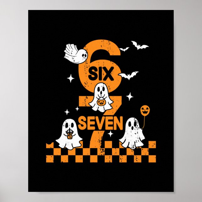 67 Six Seven Meme 6 7 Couple Matching Halloween Co Poster (Framsidan)