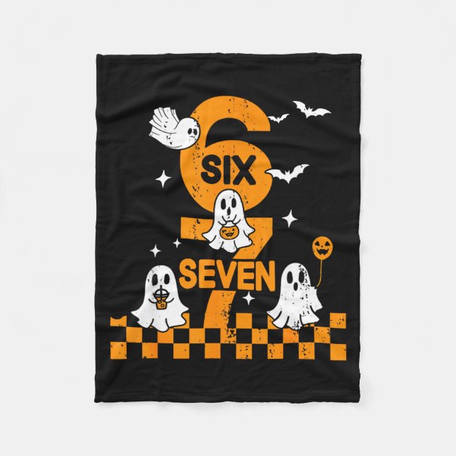 67 Six Seven Meme 6 7 Par Halloween Kostym Fleecefilt (Framsidan)