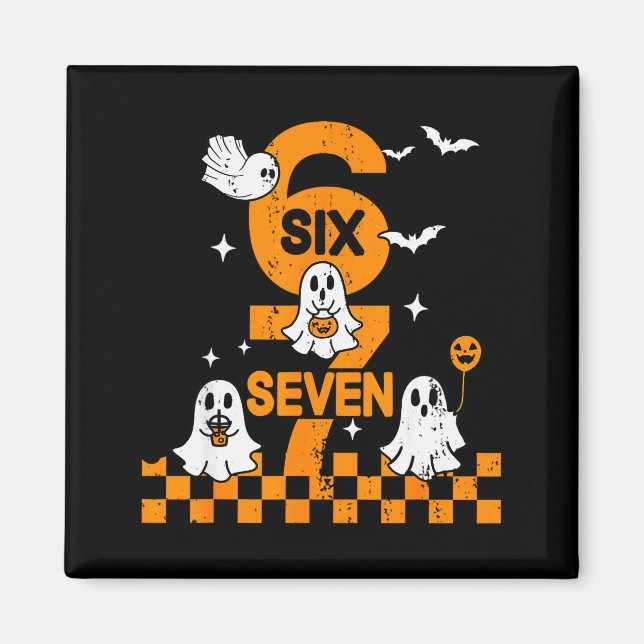 67 Six Seven Meme 6 7 Par Halloween Kostym Magnet (Framsidan)