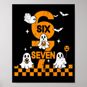 67 Six Seven Meme 6 7 Par Halloween Kostym Poster