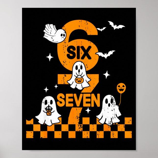 67 Six Seven Meme 6 7 Par Halloween Kostym  Poster (Framsidan)