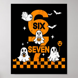 67 Six Seven Meme 6 7 Par Halloween Kostym Poster