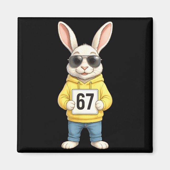 67 Six Seven Meme 6 7 Rolig Påskdag För Pojkar Mig Magnet (Framsidan)
