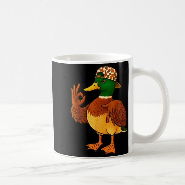 67 Six Seven Meme Camo Mallard Duck Hunting Boys M Kaffemugg (Höger)