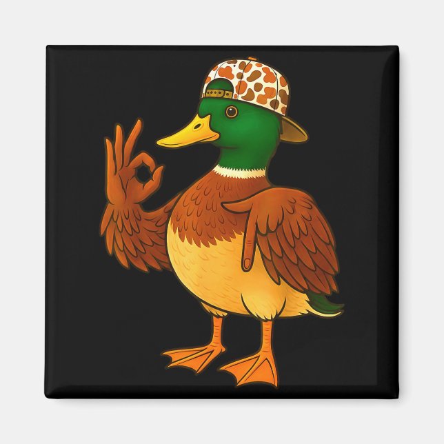 67 Six Seven Meme Camo Mallard Duck Hunting Boys M Magnet (Framsidan)
