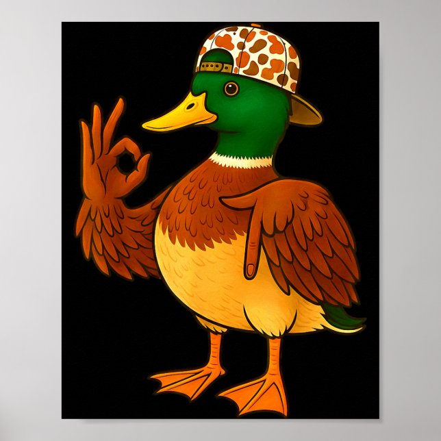 67 Six Seven Meme Camo Mallard Duck Hunting Boys M Poster (Framsidan)