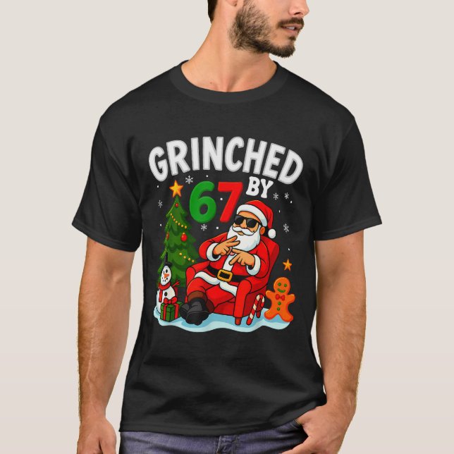 67 Six Seven Meme Christmas Ed By 6-7 Gen Alpha Sl T Shirt (Framsida)