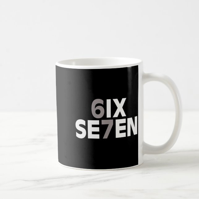 67 Six Seven Meme Funny Gen Alpha Slang Teens Kids Kaffemugg (Höger)