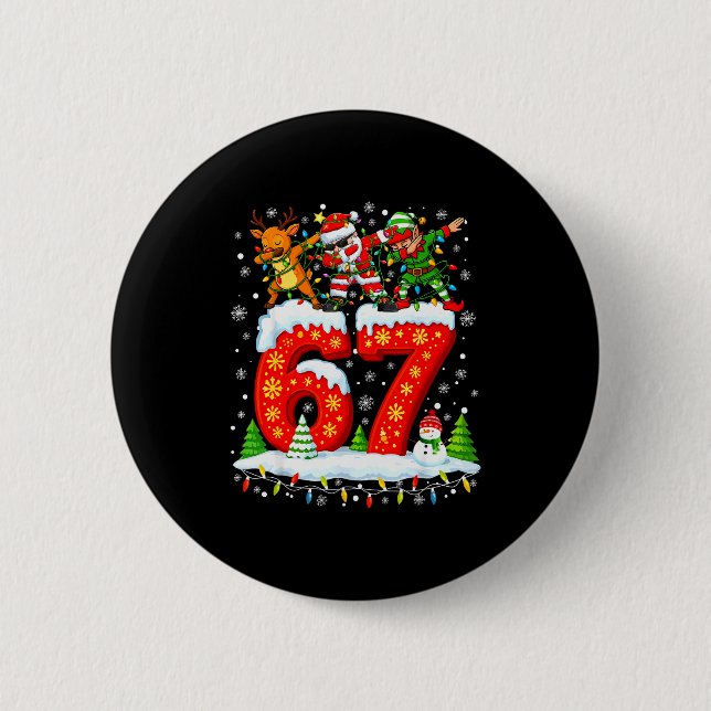 67 Six Seven Meme Gen Alpha Christmas Santa Elf Re Knapp (Framsida)