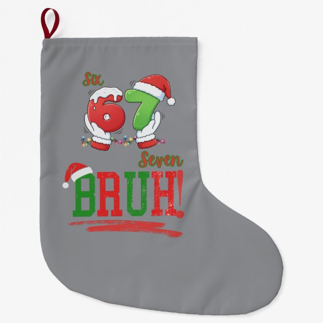 67 Six Seven Meme Jul Holiday  Stor Julstrumpa (Framsidan)