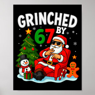 67 Six Seven Meme julgrinched av 6-7 Gen Al Poster