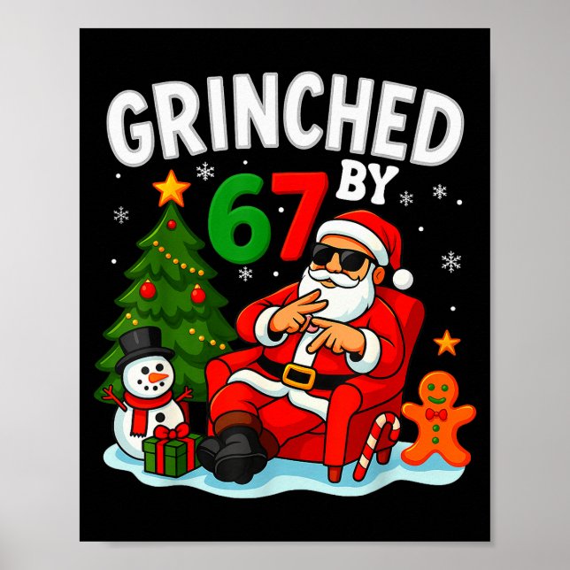 67 Six Seven Meme julgrinched av 6-7 Gen Al Poster (Framsidan)