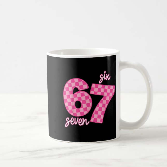 67 Six Seven Meme  Kaffemugg (Höger)