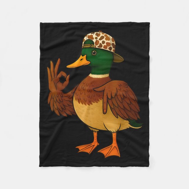67 Six Seven Meme Mallard Duck Hunting Season Boy  Fleecefilt (Framsidan)