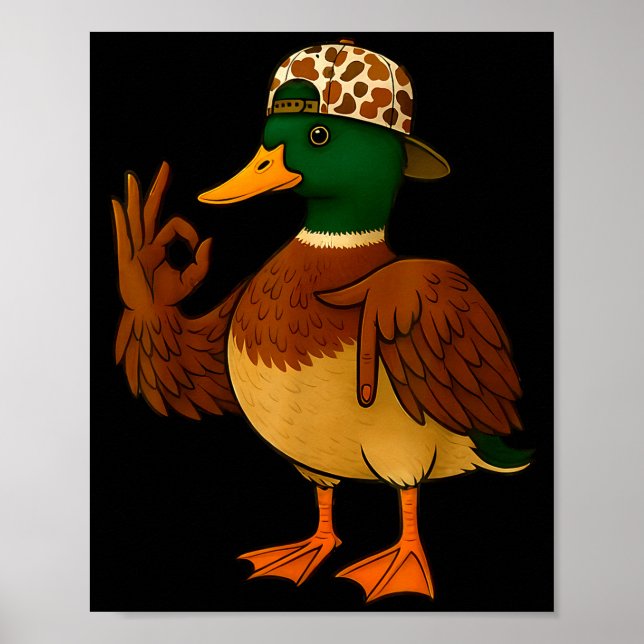 67 Six Seven Meme Mallard Duck Hunting Season Boy  Poster (Framsidan)