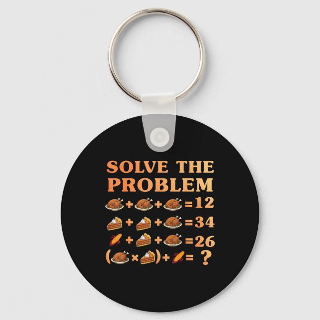 67 Six Seven Meme Matematik Thanksgiving Ekvation  Nyckelring (Framsida)