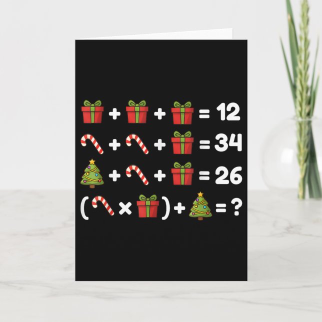67 Six Seven Meme Math Christmas Equation Logic Pu Kort (Framsida)