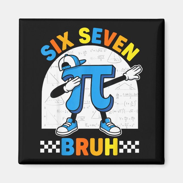 67 six seven meme math funny day math teacher men magnet (Framsidan)